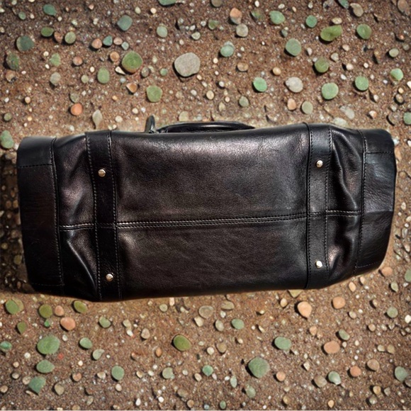 Rodger Vivier Paris Dark Leather Double Handle Satchel Handbag - Picture 9 of 13